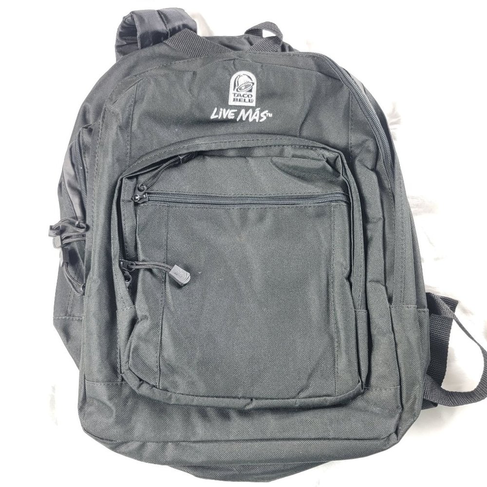 Taco Bell Live Mas Black Backpack Tacos Food Casual Lightweight Outdoors